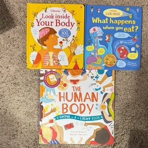 Usborne Interactive Body Book Set - Yellow, Blue, Multicolor